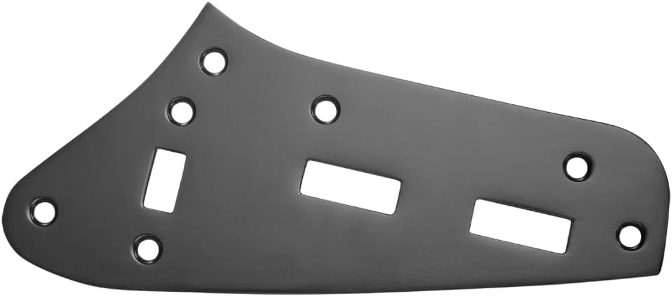 Dopro Guitar Control Plate Kit Upper Control Plate Lower Control Plate and Pickup Selector Switch Plate for Jaguar Guitars Black