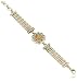 Lucky Brand Gold Link Citrine Sunburst Bracelet 6.5" + 2.5" Extender