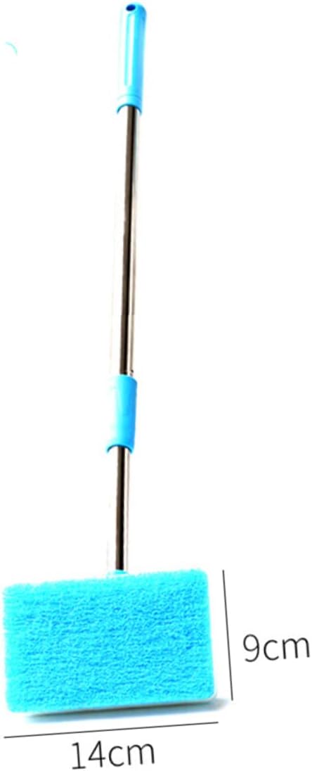 2 Pcs Telescopic Aquarium Fish Tank Cleaning Brush Cleaner Brush Sponge for Freshwater/Saltwater (Triangle Rectangle Style)