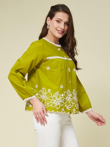 Image of J TURRITOPSIS Women's Cotton Peplum Casual Shirt