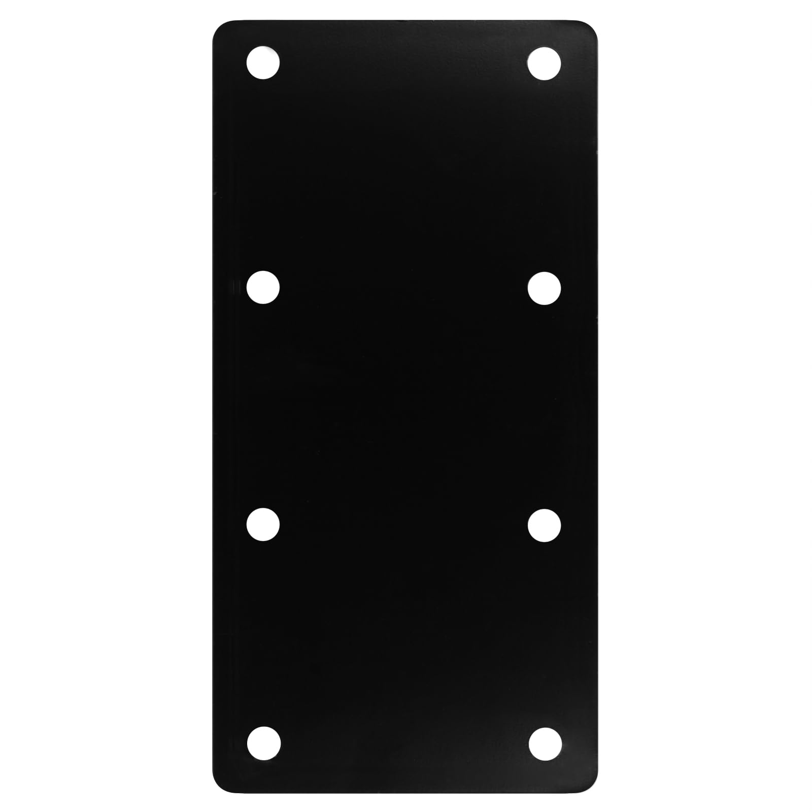 2 soportes de reparación rectos planos negros de 12 x 5 pulgadas, reparación de placas, fijación de esquina