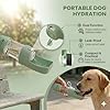 Argo's Pack 2-in-1 Dog Water Bottle & Food Container: Foldable Bowl, Leak-Proof & Portable. Durable Travel Gear for Dogs & Cats. Essential for Walking & Hiking. Perfect for Active Pet Owners (Green) #5