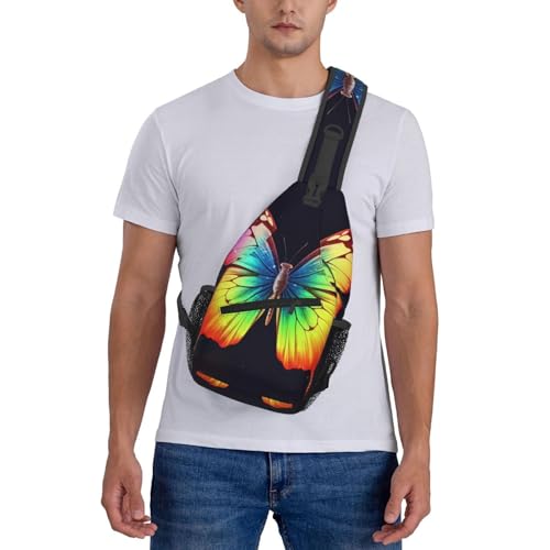 Mochila bandolera cruzada para hombre y mujer negra miniatura 7