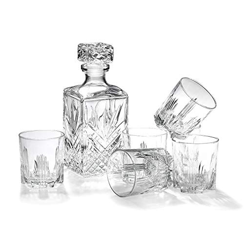 Bormioli Rocco Selecta 7-Piece Whiskey Gift Set, Frustration Free Packaging