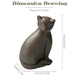 DiDiBirDi Keramik Urne für Katze,Haustier Einäscherung Box,Dekorative Katze Urne für Asche,Braune Katze Urnen aus für Asche Geeignet für kleine bis mittlere Katzen (Braune) (4kg)