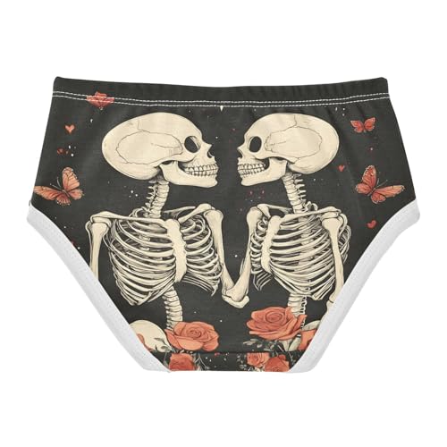 Skeletons Couple Flower Butterfly Valentine Toddler Girls's Underwear 2T 202b90592