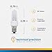 Technical Precision 60 Watt KX60FR/E12 JD Replacement Bulb 120V 60W T3 Krypton Replacement Bulb - Frosted - 2700K Warm White - 10 Pack