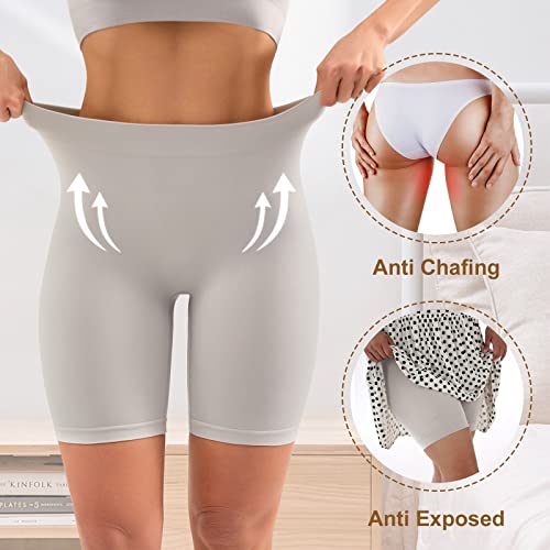 Image of YADIFEN Slip Shorts for Under Dresses Women Seamless Anti Chafing Underwear Shaping Boyshort Smooth Thigh Biker Short Panties