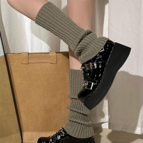 Image of Womens And Girls Kawaii Leg Warmers 80s Harajuku Lolita Japanese Legwarmers Ankle Socks Knit Stockings Boot Socks