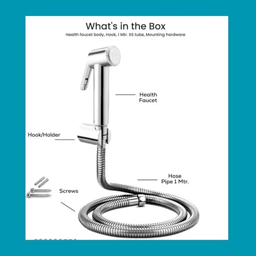 Image of SPARROW High Pressure ABS Toilet Jet Spray Set for Bathroom | Chrome Finish Handheld Health Faucet Set | Multipurpose Bidet Sprayer for Toilet, Basin, Pet Cleaning & Personal Hygiene