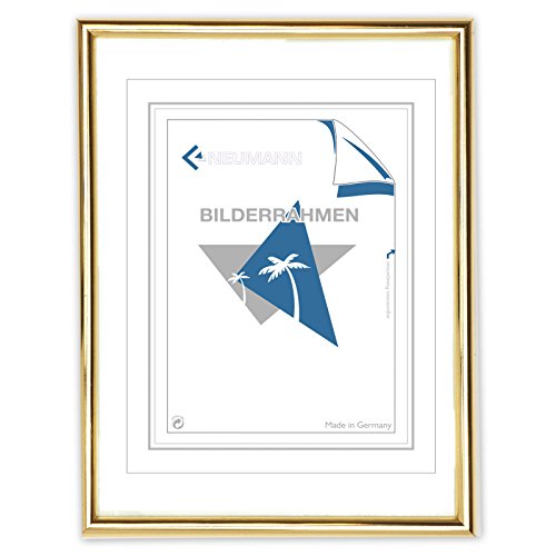 Neumann Bilderrahmen Marco de plástico, 70x100 cm, latón púlido