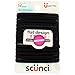 Scunci No-Damage Comfortable Black Hair Ties, Flat Design All-Day Hold, 14-Pieces per Pack (3-Packs)