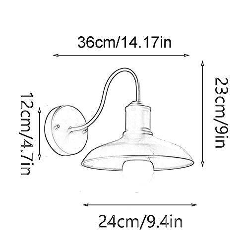 Lámpara exterior retro impermeable con base E27 para iluminación vintage de jardín y garaje 3
