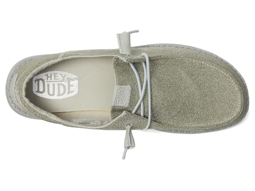 羊田　1128 HEYDUDE Women's Wendy Funk Sparkle Silver 12 Medium