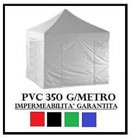 Tonnelle pliante 3x3m en PVC 350g/m² pour stopper la pluie sous votre abri en acier