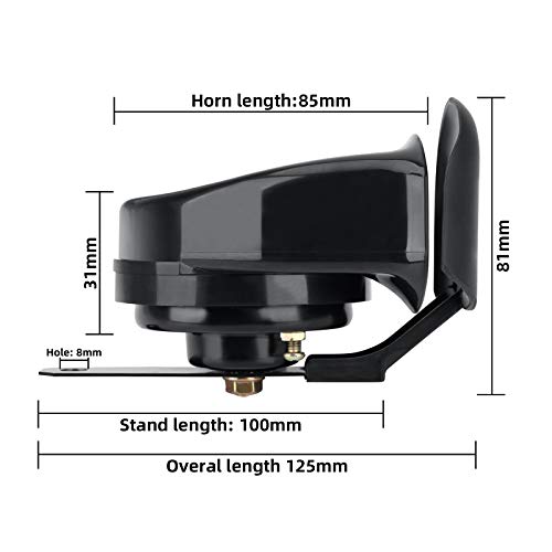 Seineca BBE017-4 Snail Air Horn Universal 12V High Tone 510Hz Waterproof Electric 130Db Horn Siren thumb #5