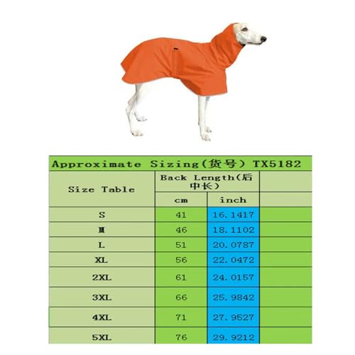 UOSIA Hund Warme Jacke Wasserdichte Whippet Mantel Winter Einstellbare Windhund Kleidung Winter Warme Fleece Kleidung Italienischen Windhund Kleidung