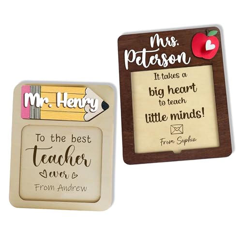 Viwoody Sticky Note Holder for Teacher Appreciation Gift, Personalized Teacher Gift, Note Pad Holder, Custom School Gift, Note Holder SN05