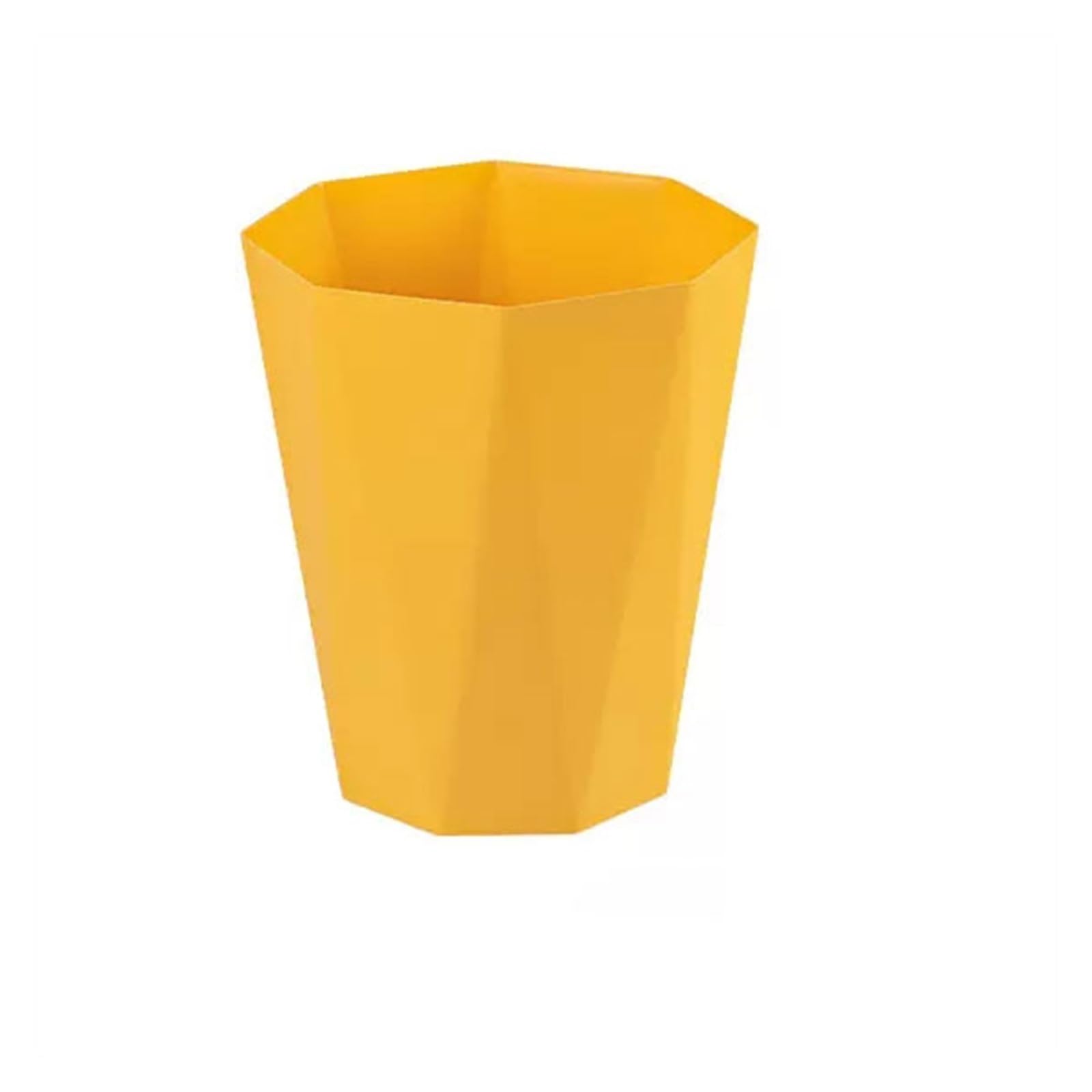 Poubelle de bureau panier à papier jaune petit format pour salon