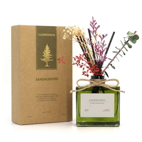 Top 10 Best Bathroom Scent Diffuser Options Reviewed 10 GAGINGOOLD Reed Diffuser, 6.09 oz Earthy Sandalwood Scent Diffuser with Sticks & Dried Flowers, 120 Days Long Lasting diffusers for Home, Elegant Fragrance for Bathroom Bedroom Office Decor Air Fresh