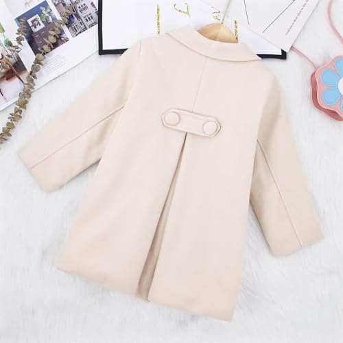 Toddler Baby Girl Winter Coat Dress Coat Warm Jacket Long Sleeve Button Trench Coat Kids Peacoat Outwear Clothes3