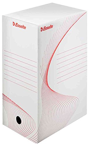 Esselte Archive Box, 100mm Weiß Box und Archivaufbewahrung – Schachteln und Aufbewahrung – 100 mm, Weiß, 175 g, 100 x 345 x 245 mm