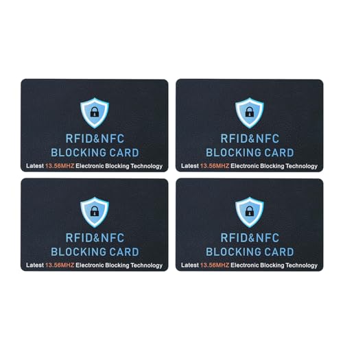 Ya en mundofriki.es: 4 Piezas Tarjeta de Bloqueo RFID, Bloqueador RFID/NFC, Protección Antirrobo para Tarjetas de Crédito y Débito, Pasaporte y Documentos sin Contacto, Tarjeta Protectora para Billetera Cartera Tarjetero