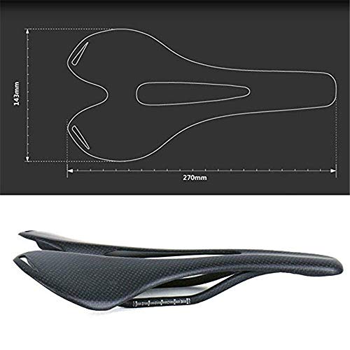 Lightweight Full Carbon Fiber Bicycle Saddle 275X 147Mm 128G For Mtb Road Bike Seat Black (3K Matte) #TOP3