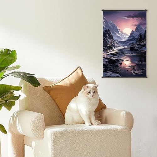Póster decorativo de pared con lagos y montañas, pintura en lienzo POLESVBM 6