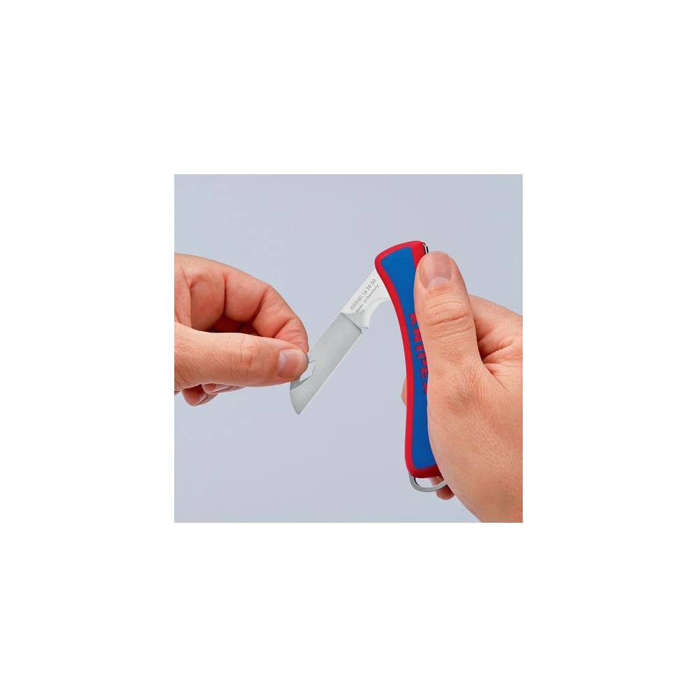 KNIPEX Navaja plegable para electricistas en blister 120 mm, 16 20 50 SB