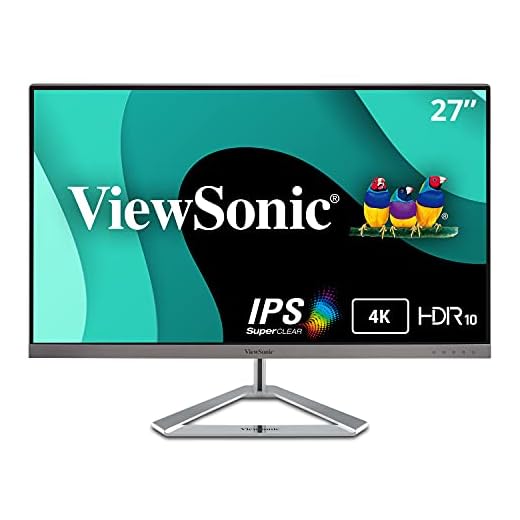 ViewSonic VX2776-4K-MHD 27 Inch 4K UHD IPS Monitor with Ultra-Thin Bezels, HDR10 HDMI and DisplayPort for Home and Office
