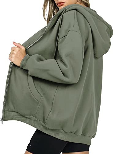 Image of PRETTYGARDEN Women's Fall Zip Up Hoodies Sweatshirts