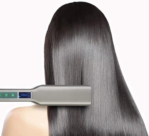 Plancha para el Cabello PATINS con Pantalla Táctil LCD, para Cabello Mojado y Seco, con Placas de Cerámica - Plata miniatura 2