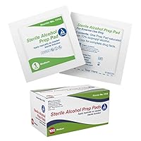 Alcohol Prep Pad Sterile Medium 1 Box of 100 Pads