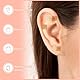 600 PCS Ear Seeds Akupunkturpflaster,Ohrakupunktur Nadeln,Ohrsamen Akupunktur,Ohrakupunktmassagen und Pflege,für Sportler Büroangestellte,mit Pinzette und Ohrlöffel