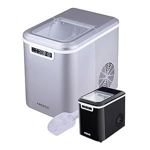 Arebos Eiswürfelmaschine 12 kg/24 h Silber