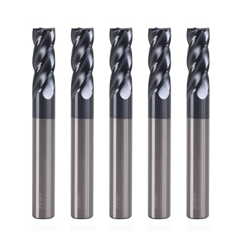 Image of 4 Flute Square Carbide End Mill,AlTiN Coating for Hardened Steel, Cast Iron and Stainless Steel-5 /16 inch Cutting Diameter, 13 /16 inch Flute Length, 2-1 /2 inch Overall Length