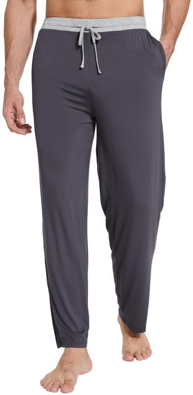 WiWi Viscose from Bamboo Mens Pajama Pants Soft Lounge Bottoms Sweatpants Sleep Pant Drawstring with Pockets S-XXL - Image 2