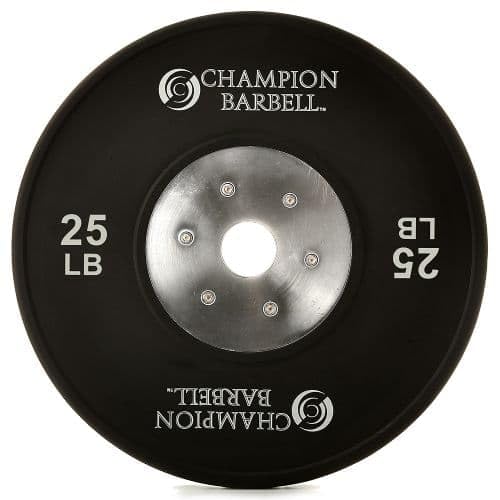 Champion Barbell 2-Inch Olympic Competition Bumper Plate (Black) – Single Weight Plate