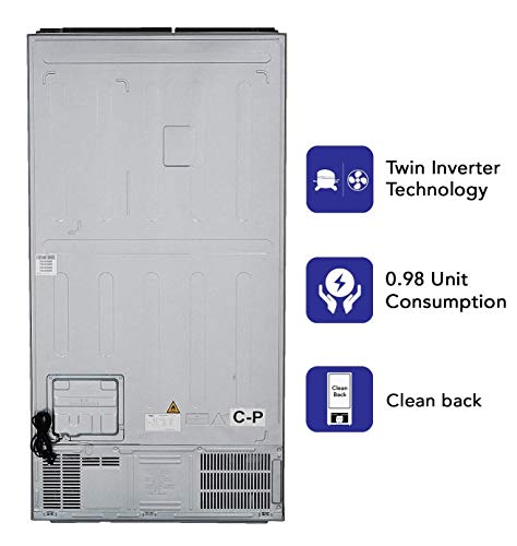 Haier 570 L with Inverter Side by Side Refrigerator (HRF-622SS, Shiny Steel) amazinggiftidea-com