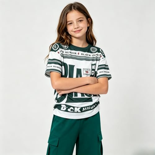 Image of Girls Clothes 2 Piece Short Sleeve T-Shirt Tops & Camo Pants Spring Summer Casual Outfits for Teen Tween Girl 7-14Y