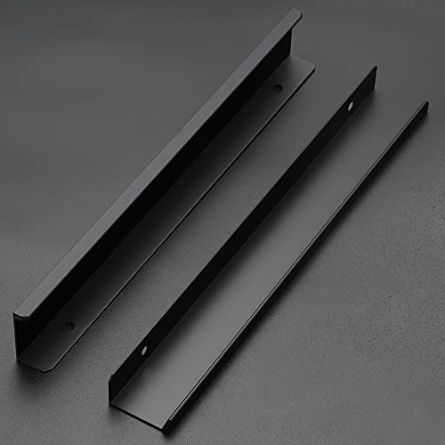 Image of Ravinte 1 Pack Finger Pulls for Cabinets 250mm /9.84 inch Length Black Pulls