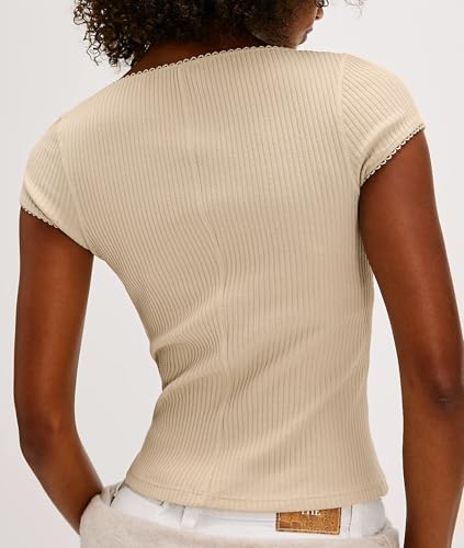 Womens Ribbed Short Sleeve Sweater Cardigan Button Down Shirts Cardigan Blouses for Women Dressy Casual Wear2