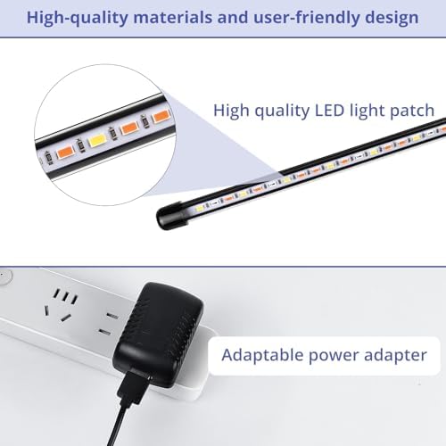 Sondiko LED Grow Light, Full Spectrum Plant Lights for Indoor Plants with Auto On Off 3/9/12H Timer, 10 Dimmable Levels, Adjustable Gooseneck, 3 Switch Modes - 4