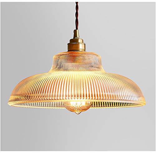Preisvergleich Produktbild Modern Pendellampe Gestreift Glas Pendelleuchte Restaurant Metall Hängeleuchten Höhenverstellbar Hängelampe E27 Schlafzimmer Wohnzimmer Esstisch Büro Bar