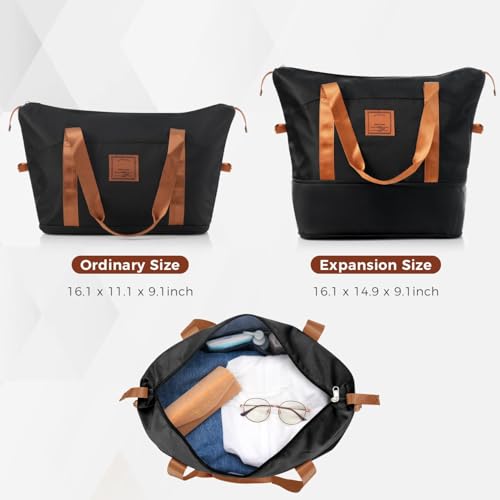 Luggage Sets 4 Piece, Expandable ABS Durable Suitcase with Travel Bag2