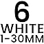 White - 1mm, 3mm, 6mm, 10mm, 15mm, 30mm (6 Pack)