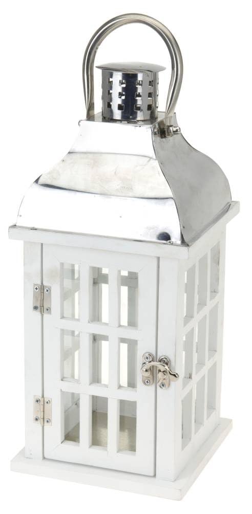 Lanterne - Bois - Blanc - Décoration d'Autrefois