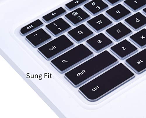Casebuy Keyboard Skin Cover For Acer Chromebook Spin 11 311 Cp311 C733 R11 C738T 511 512/Chromebook 314 514 Cb314 Cb514 /Chromebook Spin 713 Cp713 R13 Cb5-312T/Acer Chromebook 14 15 Inch, Black #TOP2