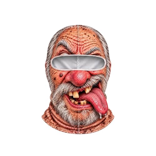 Christmas Masks for Adults 3D Printed Realistic Warm Velvet Old Man Mask - image 1